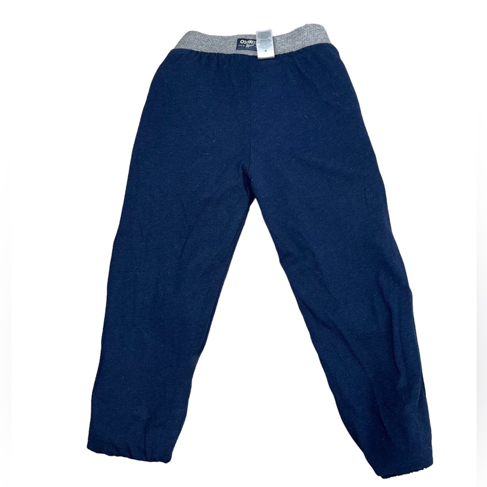 OshKosh B’Gosh Jersey Lined Athletic Windbreaker Pants 4T Navy Blue - Picture 8 of 9